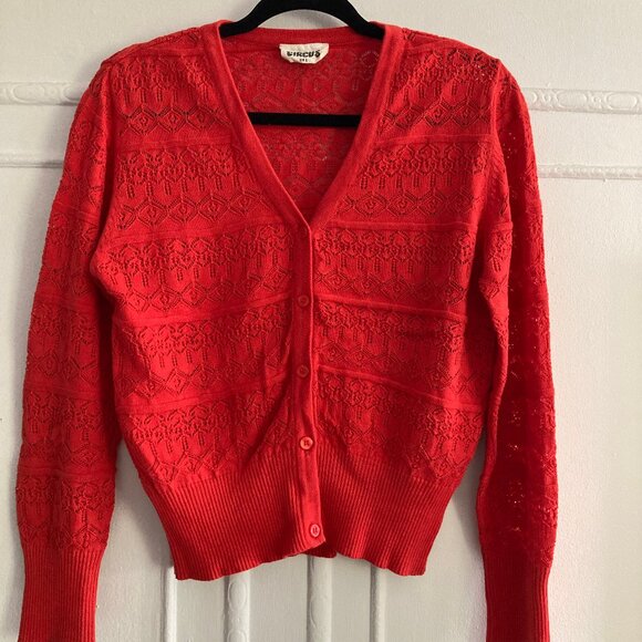 Circus woman's red cardigan size L - Picture 2 of 8